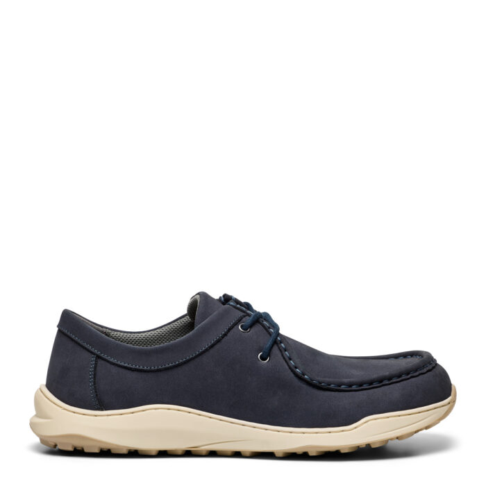 New Feet bred herresko i blå nubuck