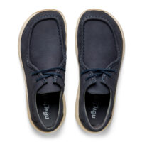 New Feet bred herresko i blå nubuck