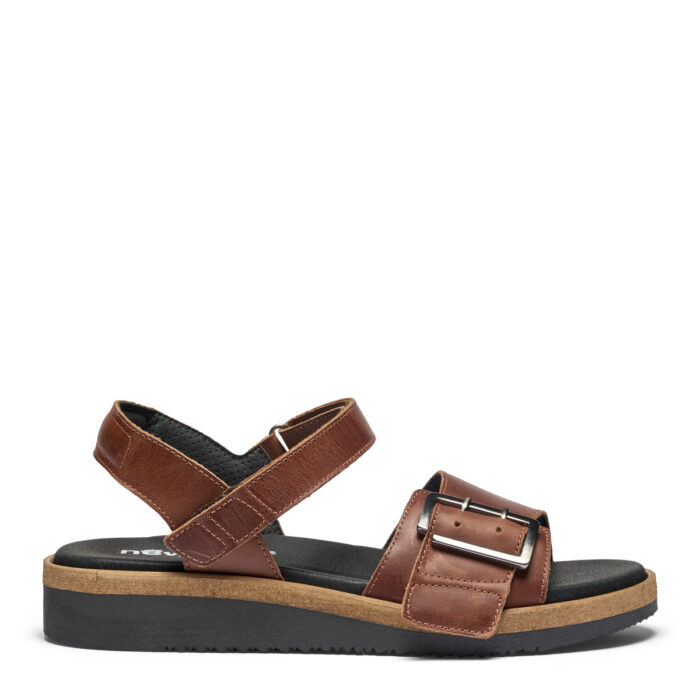 New Feet brun sandal med svangstøtte.