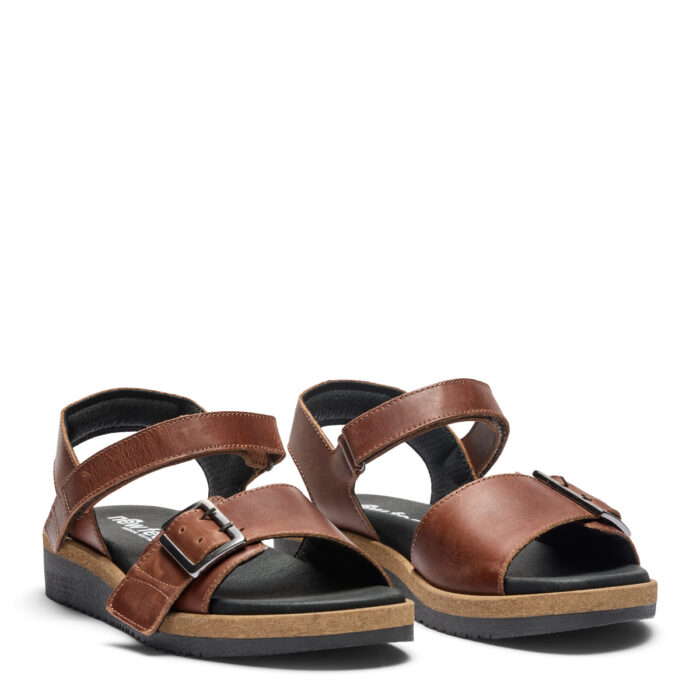 New Feet brun sandal med svangstøtte.