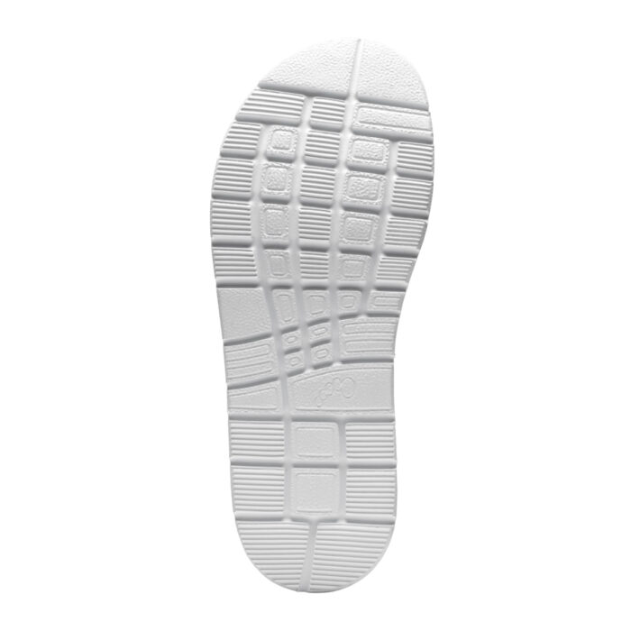 New Feet elegant sandal med spænde, Præget lys lak.