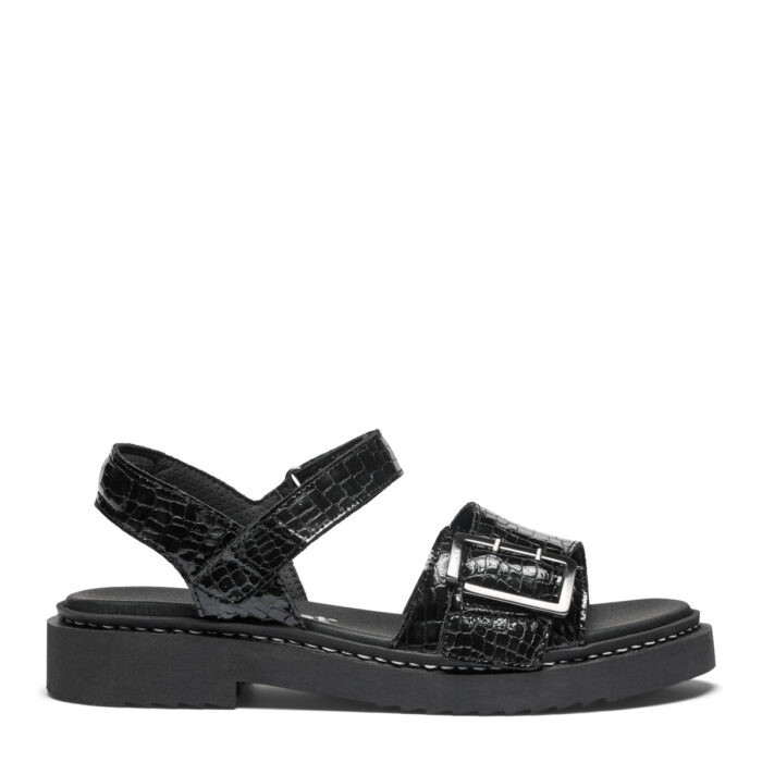 New Feet sandal i sort lak