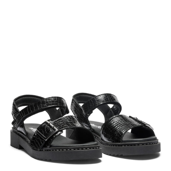 New Feet sandal i sort lak