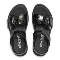 New Feet sandal i sort lak