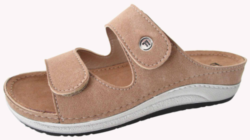 Fischer dame slippers i beige