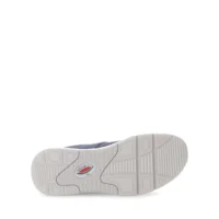 Rolling soft sneaker i jeansblå ruskind og mesh. Sko med snørebånd.