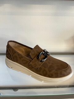 Topway dame loafer brun leopard mønster