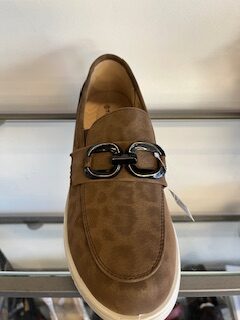 Topway dame loafer brun leopard mønster