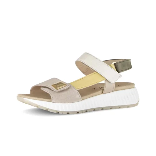 Gabor multifarvet travesandal, i sarte farver