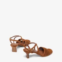 Unisa 6 cm hæl, brun ruskind, damesko.