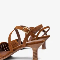 Unisa 6 cm hæl, brun ruskind, damesko.