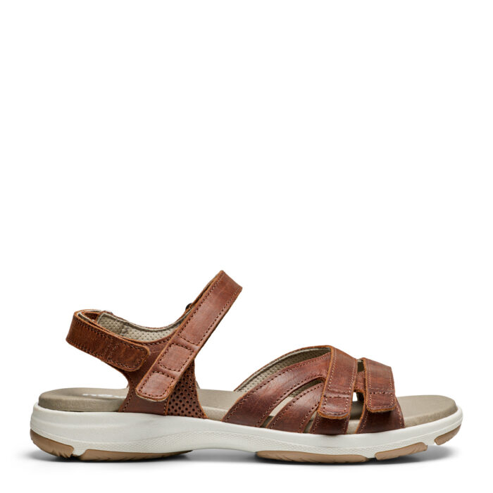 New Feet bred sandal i brun skind