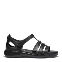 New Feet sandal med hælkappe, sort skind