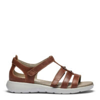 New Feet sandal med hælkappe, brun skind