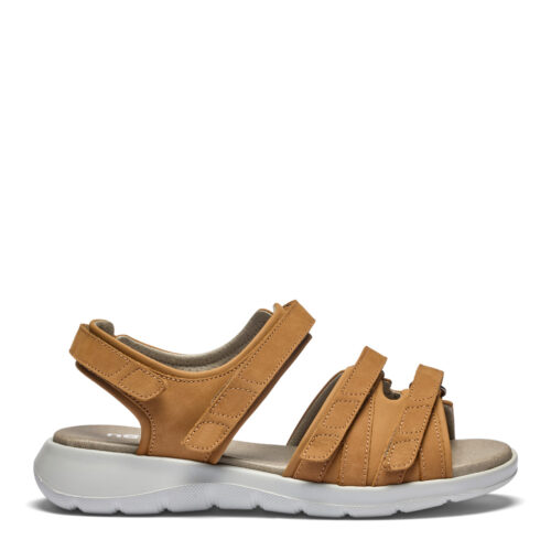 New Feet brun nubuck, 3 rems sandal med bagrem