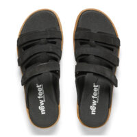 New Feet sandal med 3 velcroremme, lige til at stikke foden i.