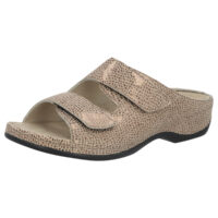 Berkemann lys nubuck med bronze mønster, dame slippers