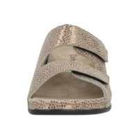 Berkemann lys nubuck med bronze mønster, dame slippers