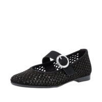 Remonte sort net ballerina med glitter sten
