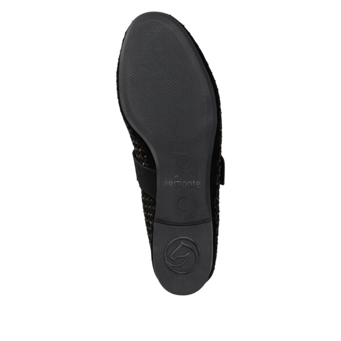 Remonte sort net ballerina med glitter sten