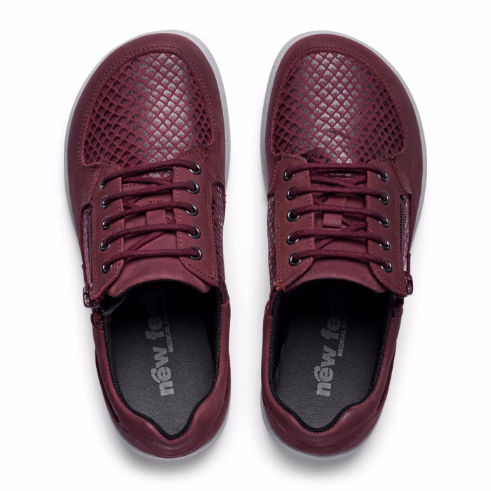 New Feet bred bordeaux sko