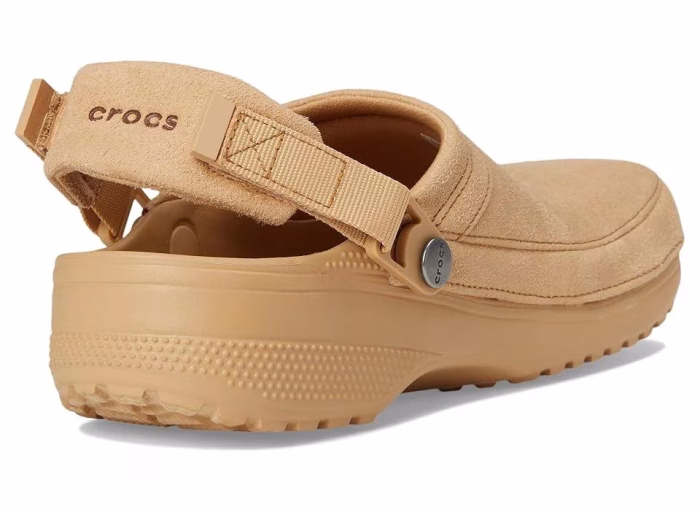 Classsic crafted vegan suede crocs, beige