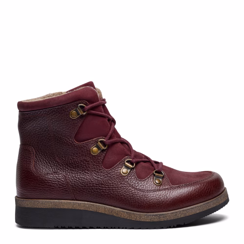 New Feet kort bordeaux skind støvle