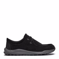 New Feet sort bred herresko med snørebånd. Lavet i sort ruskind
