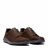 New Feet bred herresko i brun nubuck med lynlås og snørebånd