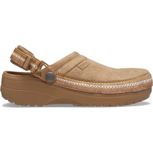 Crocs Crafted Vegan Suede Stitch Clog, Brun