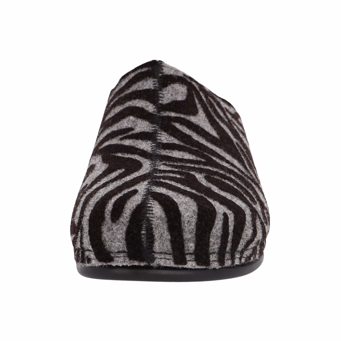 Berkemann hjemmesko med zebra mønster og udtagelig indersål.