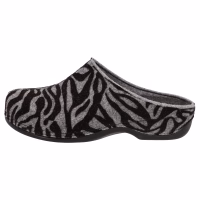 Berkemann hjemmesko med zebra mønster og udtagelig indersål.