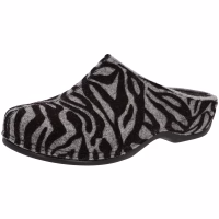 Berkemann hjemmesko med zebra mønster og udtagelig indersål.