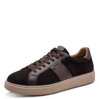 Tamaris herre sneaker i brun ruskind