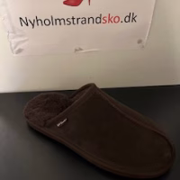 Cph-Comfort hjemmesko i brun ruskind, med uld for.
