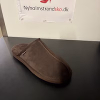 Cph-Comfort hjemmesko i brun ruskind, med uld for.