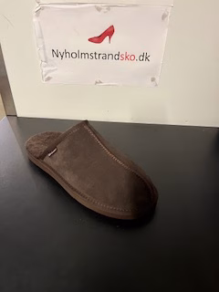 Cph-Comfort hjemmesko i brun ruskind, med uld for.