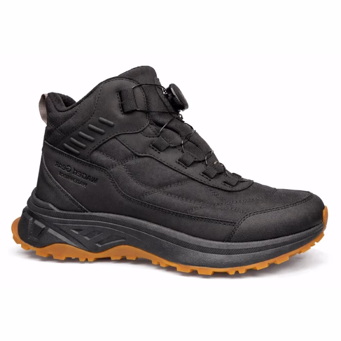 Rugged Gear vinterstøvle i sort nylon, med tex membran.