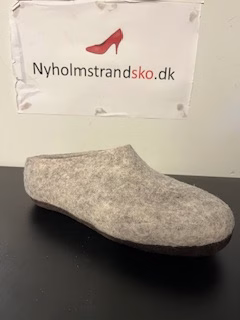 Nauseni hjemmesko i grå uldfilt, dame og herre