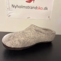 Nauseni hjemmesko i grå uldfilt, dame og herre